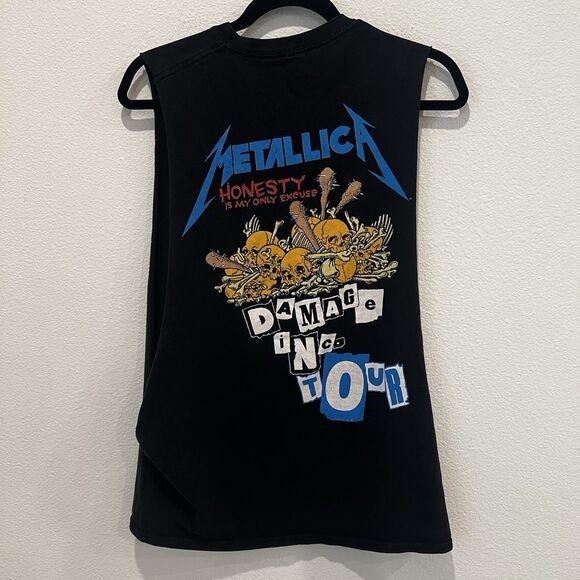 Vtg T-Shirt Metallica Damage Inc Master of Puppets Pushead Muscle Modified - Picture 2 of 4